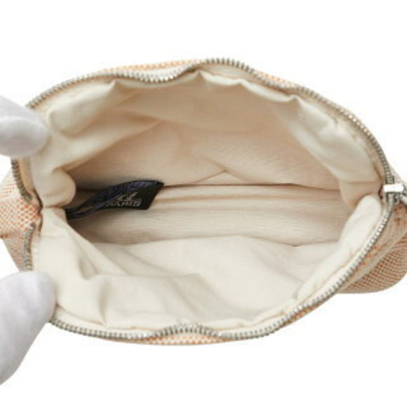 Hermes Bolide Pouch Beige Orange Canvas - Picture 5 of 7